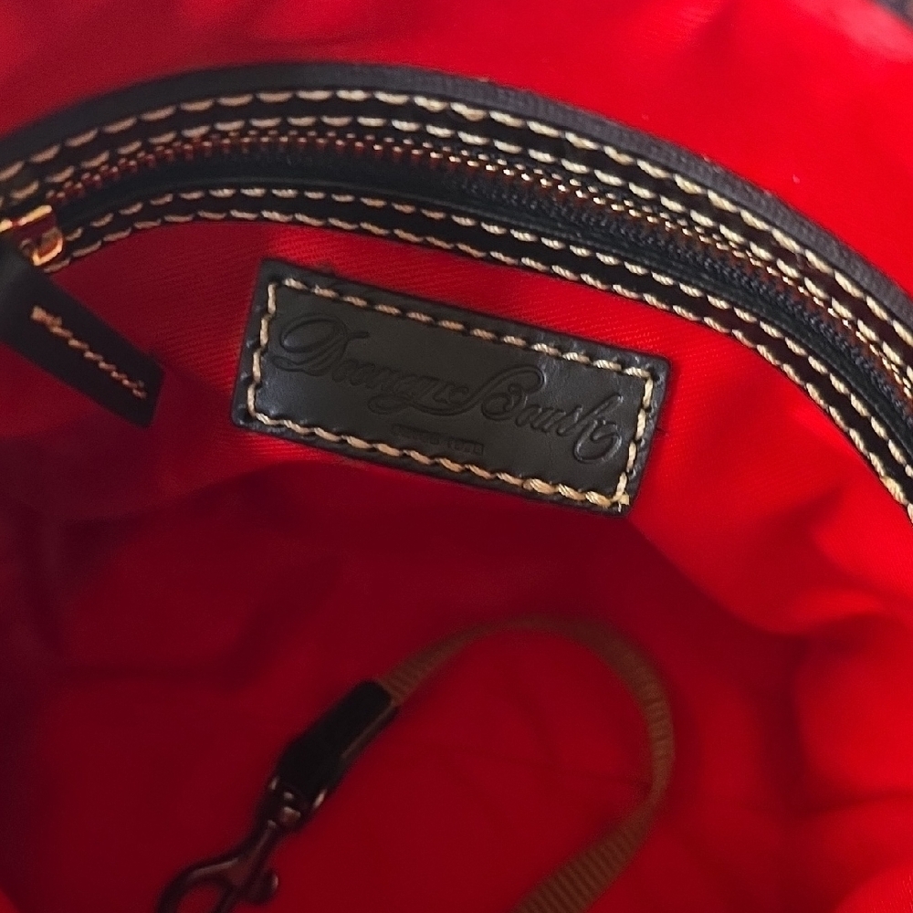Dooney & Bourke Ostrich Embossed Leather Domed Crossbody Bag - Picture 5 of 9